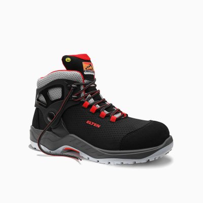 ELTEN HERREN Sicherheitsschnürstiefel ARTURO black-red Mid ESD S3S ELTEN HERREN Sicherheitsschnürstiefel ARTURO black-red Mid ESD S3S